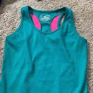 Teal under armor tank top